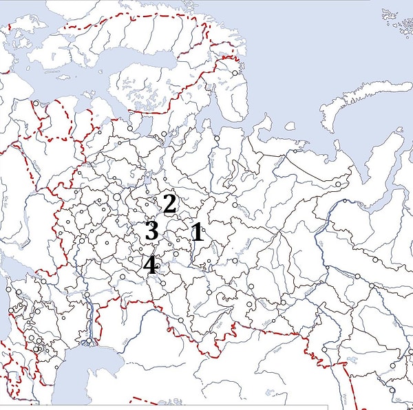 3. Найдите на карте Нижегородскую область: