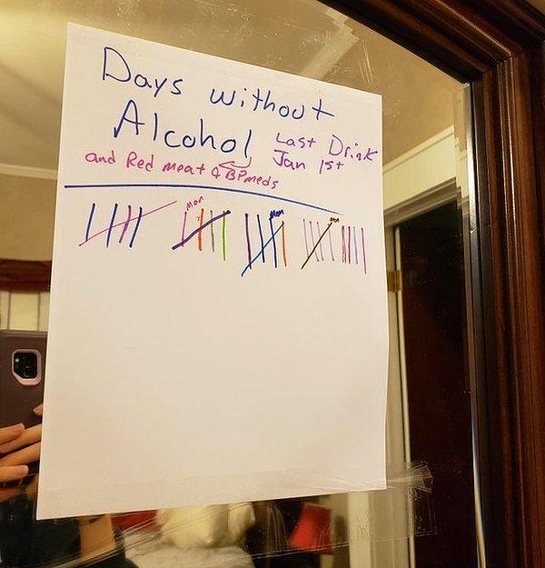19. "Babamın içmeden bir gün bile geçirdiğini görmemiştim, bu yıla kadar. 24 gündür içmiyor ve devam ediyor!"