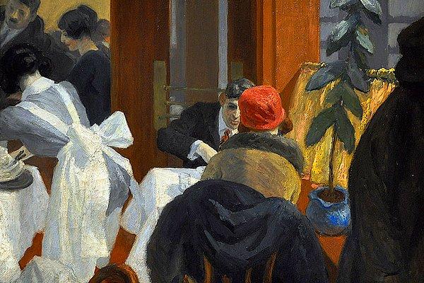 New York Restoranı tablosu tekil kişileri ele almaz, burada Hopper'ın diğer tablolarında da karşımıza çıkan 'anı yakalama' gücünü sunar.