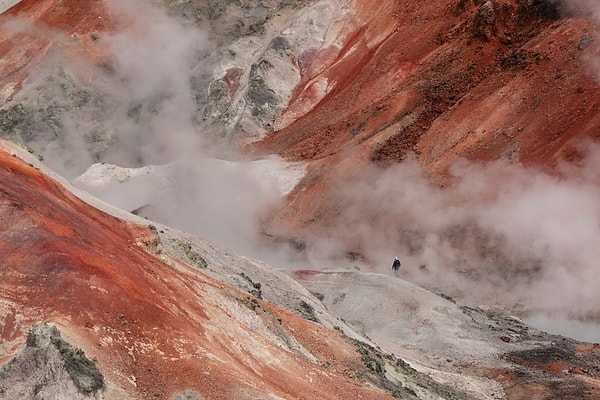 20. На велосипеде по Японии, день 105, Адская Долина, Хоккайдо, Япония