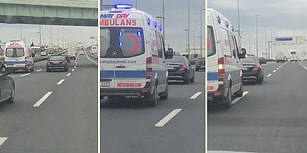 Ambulansa Yol Vermemek İçin Harcadığı Çabayla Magandalıkta Çığır Açan Şoför!