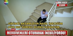 Merdiven Korkusu Yüzünden Merdivenleri Oturarak İnip Çıkan Adam