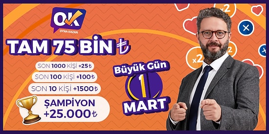 Bugün Büyük Gün: Oyna Kazan'da Saat 14:00 ve 18:00'da 12.500 TL, 21:30'da ise 100.000 TL Dağıtılacak!