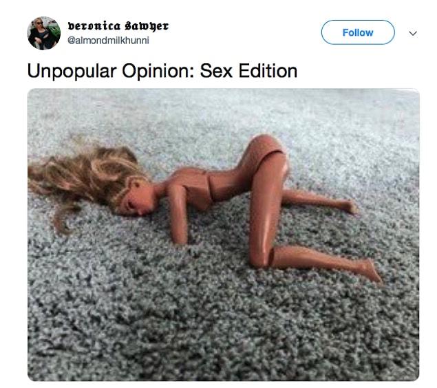 Twitter user @almondmilkhunni asked folks to share their sex opinions,