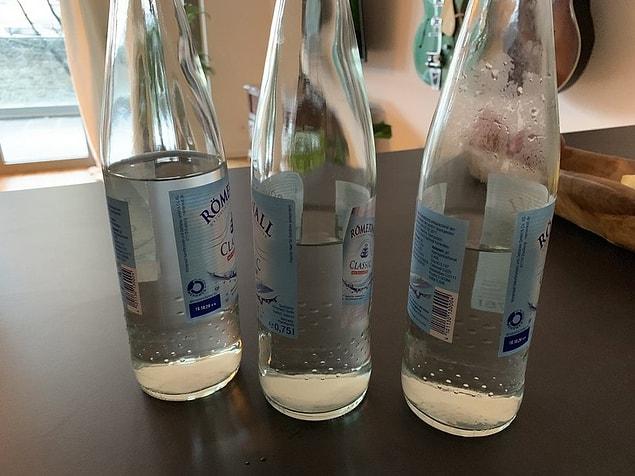 6. “My girlfriend opens new water bottles without finishing the others first. Send help, please.”