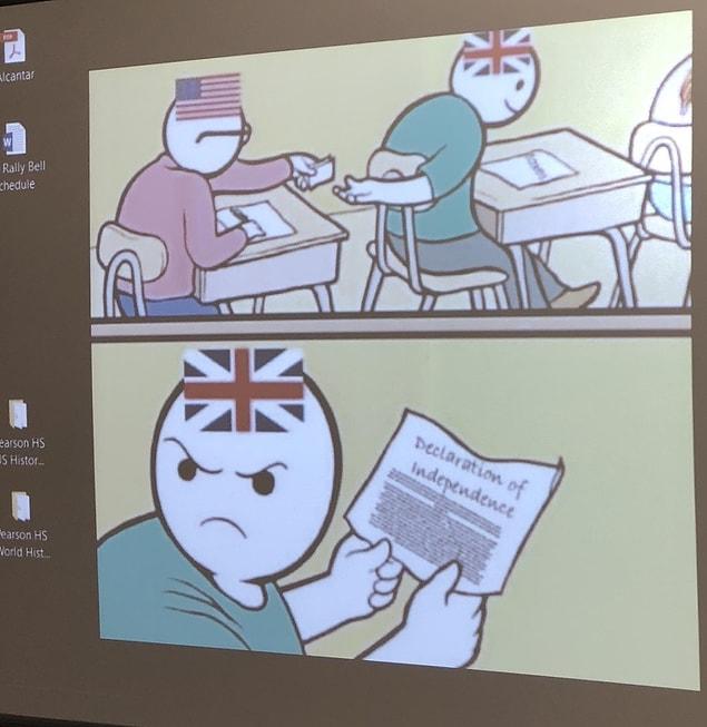 4. “My teacher rotates memes on her board every week. This is the best one so far.”