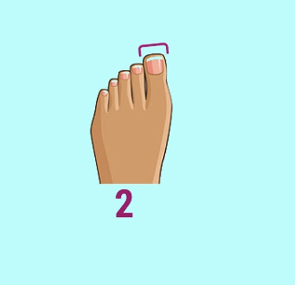 Палец заканчивается прямой линией.