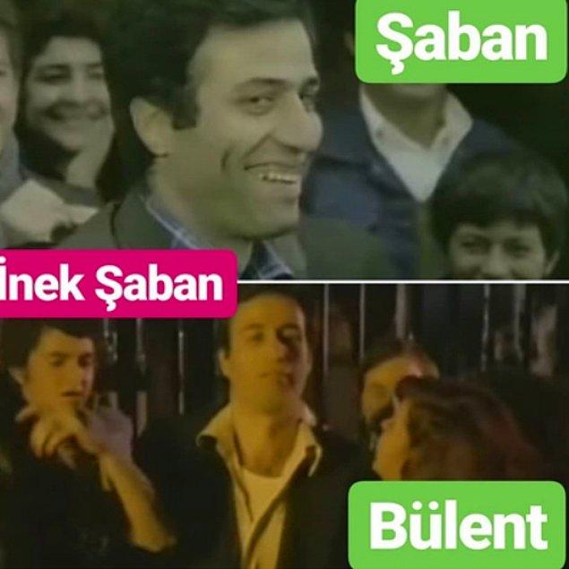 1978 yılında hayatımıza giren İnek Şaban filminde ise Şaban ve Bülent karakterlerine can verir.