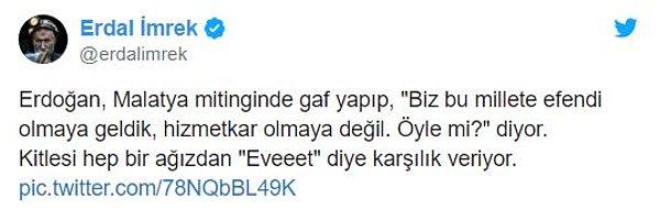 Erdoğan yaptığı gaf ile sosyal medyada da konuşuluyor...