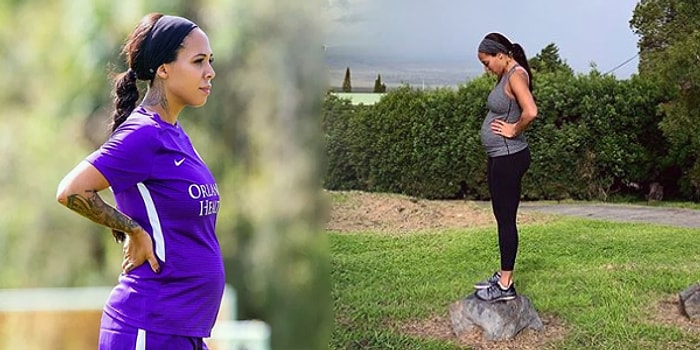 Kanadalı Kadın Futbolcu Sydney Leroux 5.5 Aylık Hamileyken Topbaşı Yaptı