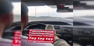 Arkadaşının Sürdüğü Araca Arka Koltuktan Ayağı ile Yön Veren Trafik Magandası!