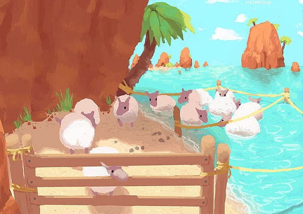 1. "Мне приснились тропические водонепроницаемые овцы, и я решил нарисовать их".