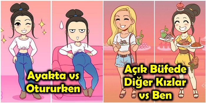 Formda Kalmak İsteyen Her Kadının Gün İçerisinde Yaşadığı Problemleri Gözler Önüne Seren 18 İllüstrasyon