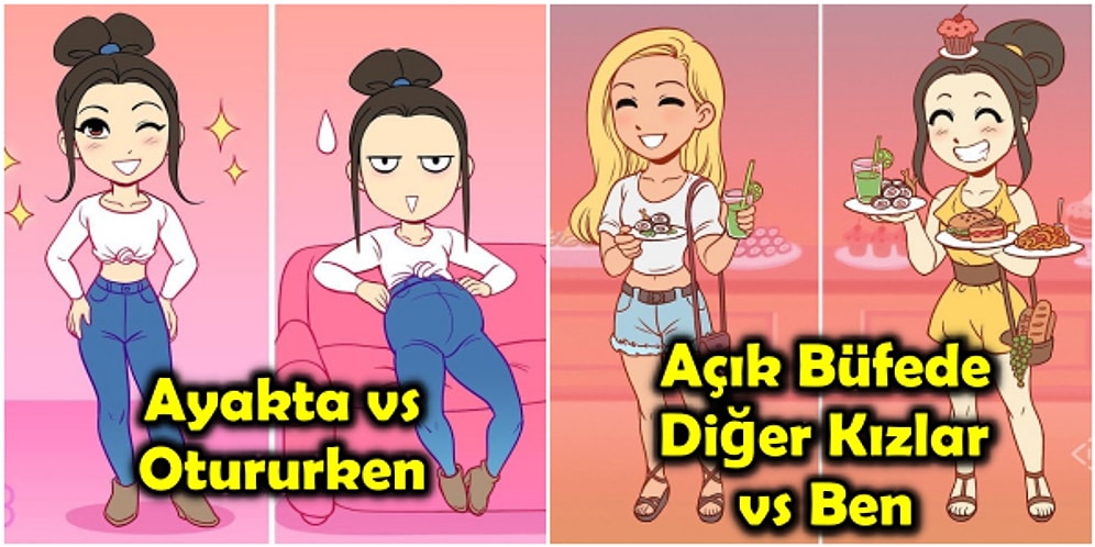 Formda Kalmak İsteyen Her Kadının Gün İçerisinde Yaşadığı Problemleri Gözler Önüne Seren 18 İllüstrasyon