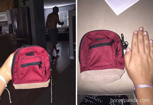 52. "Как думаете, эту штуку можно назвать рюкзаком?"