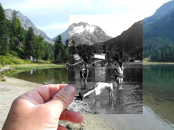 14. İki fotoğrafın arasında tam 70 yıl var.