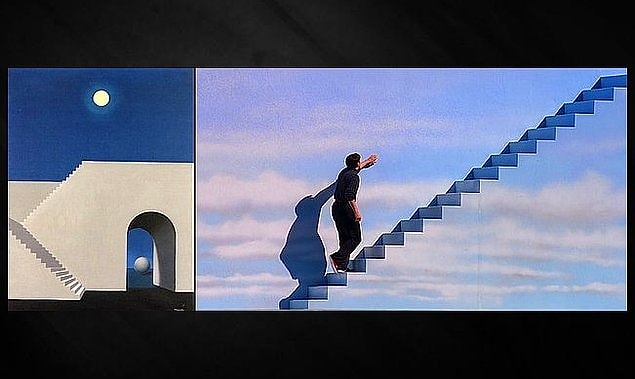 25. René Magritte, Architettura au Clair de Lune (1956)