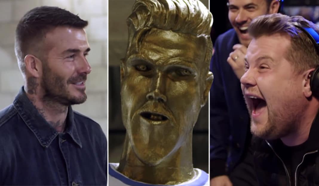 James Corden�dan David Beckham�a Efsane Heykel Şakası