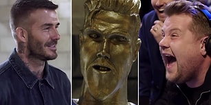 James Corden'dan David Beckham'a Efsane Heykel Şakası