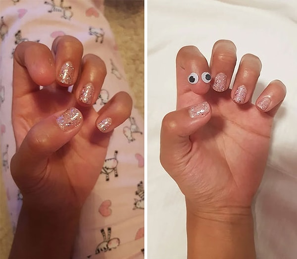 24. "У моей девушки отсутствует ноготь на левой руке. Но это не страшно."