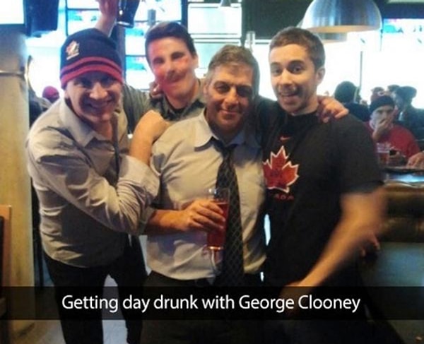 3. Пьяный Джордж Клуни? Как бы не так