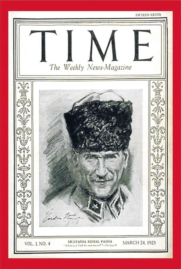 1923: Mustafa Kemal Paşa, Time dergisine kapak oldu.