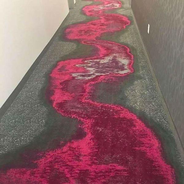 18. "This carpet in my friend's hostel."