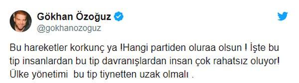 Özoğuz da Twitter hesabından Soylu’nun sözlerine tepki göstererek 'Bu hareketler korkunç' ifadesini kullandı