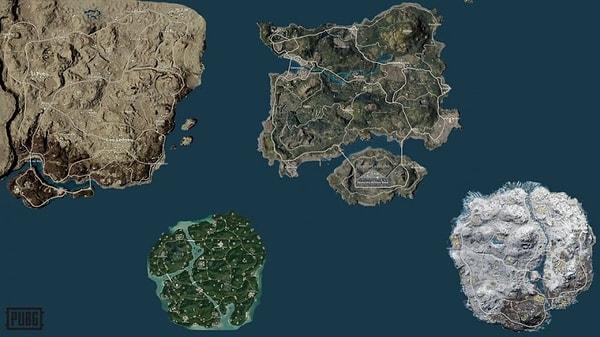 7. Oyundaki her haritanın boyutu aynı değil. Örneğin Sanhok haritası Erangel ve Miramar'dan daha küçük ve onların 1/4'i boyutunda.