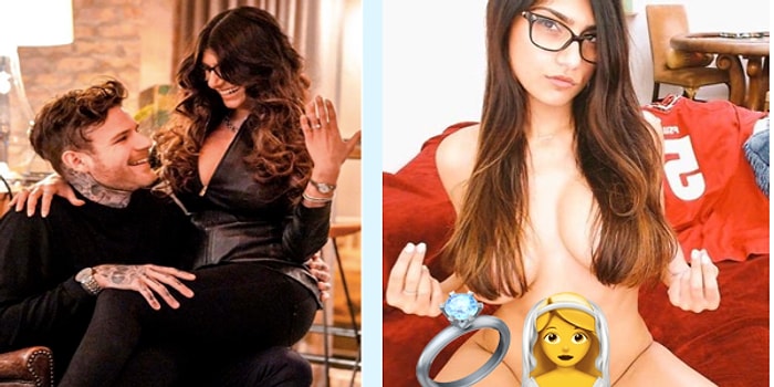 Gelin Olmuş Gidiyor! Ünlü Porno Yıldızı Mia Khalifa İsveçli Sevgilisiyle Nişanlandı