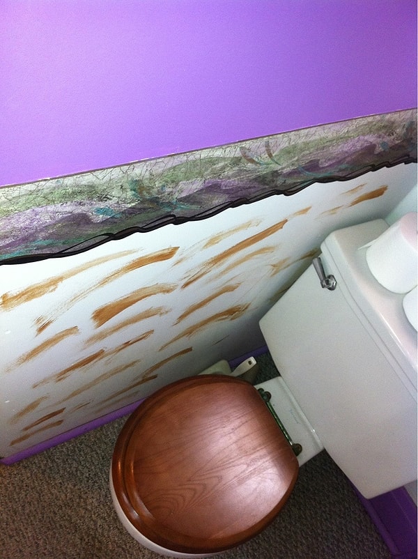 4. Выглядит так, будто кто-то решил ударится в творчество прямо в процессе дефекации