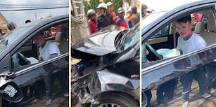 Kaza Yaptıktan Sonra Kayışı Koparıp Aracın İçinde Dans Etmeye Başlayan Adam