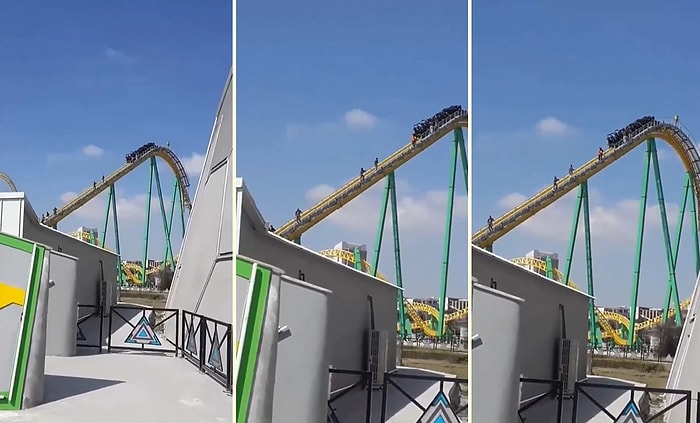 Ankapark'ta Rollercoaster Bozuldu, İnsanlar Metrelerce Yüksekte Raylardan Yürüyerek İndi!