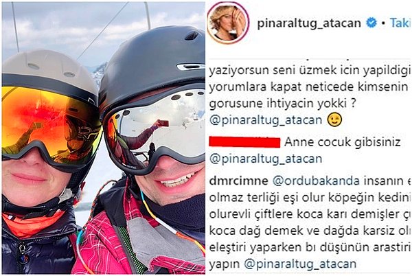 Pınar Altuğ Atacan ve eşi Yağmur Atacan, sürekli böyle çirkin yorumlara maruz kalıyorlar ne yazık ki.
