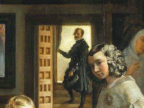 8. Bu detay, Diego Velázquez'in Nedimeler tablosundan.