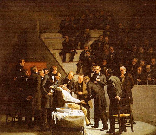 1842 - İlk kez bir ameliyatta anestezi uygulandı.