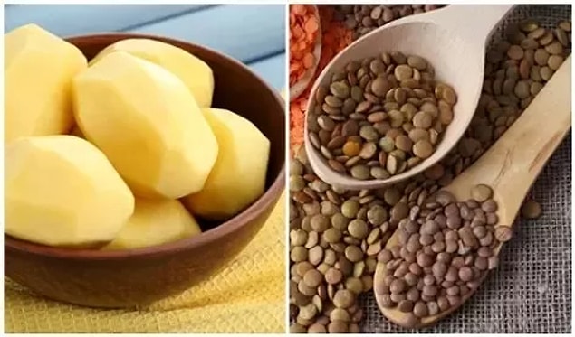 3. Mercimek + Patates ezmesi