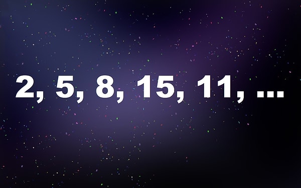 6. Перед вами последовательность чисел. Укажите следующее число, если известно, что оно меньше 20: