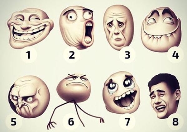 Итак, какая рожица лучше всего отражает ваш темперамент?