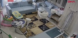 Tavanın Çökeceğini Fark Eden Dadının Bebeği Kurtararak Kahramanlaştığı Anlar!