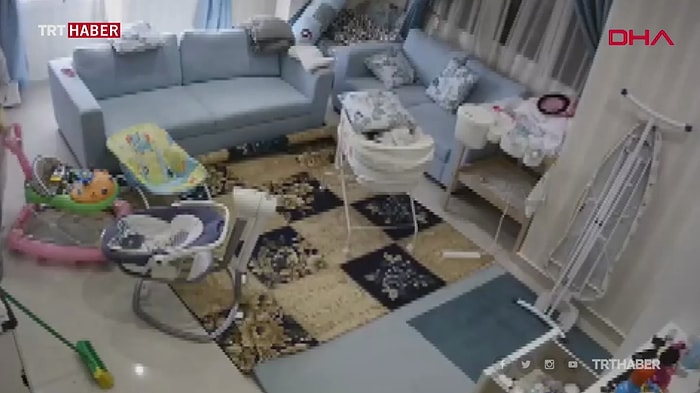 Tavanın Çökeceğini Fark Eden Dadının Bebeği Kurtararak Kahramanlaştığı Anlar!