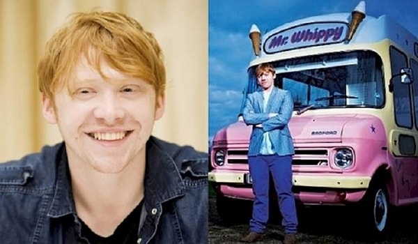 5. Руперт Гринт купил фургон мороженого, таким образом реализовав мечту детства. Кстати, сам актер его не ест, поэтому он раздал мороженое детям