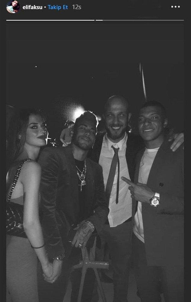 Sonrasında ise ünlü futbolcu Neymar'ın doğum günü partisinde görüntülendi. Tüm gece Neymar ile el eleydiler. Doğal olarak da aralarında aşk dedikoduları ortaya çıktı.