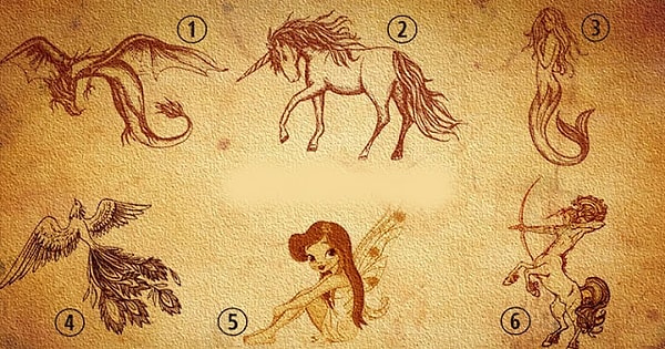 1. Итак, на какое мифическое существо ваш взгляд упал первым?