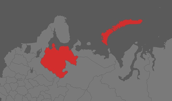 1. Какой город находится в отмеченной области?