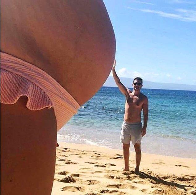 Instagram'ın öğrettiği şeylerden biri de kadınların hamilelik dönemlerinde anne ve babanın nasıl tuhaf fotoğraflar çekeceğidir.