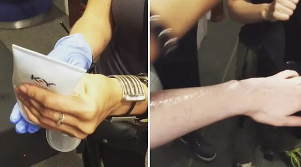 5. Карен Гиллан также приходится обтираться смазкой, чтобы втиснуться в прикид своей героини