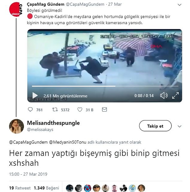 13. Bir de el sallasaydın abi. :)