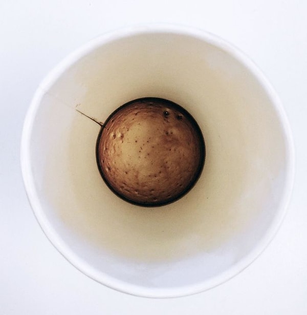 14. Это пластиковый стакан с остатками кофе похож на Луну