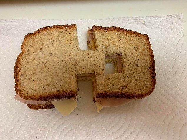4. "Kızım sandviçin eşit bir şekilde kesilmemesinden nefret eder. Eşim de onu gıcık etmek için böyle oyunlar yapıyor."